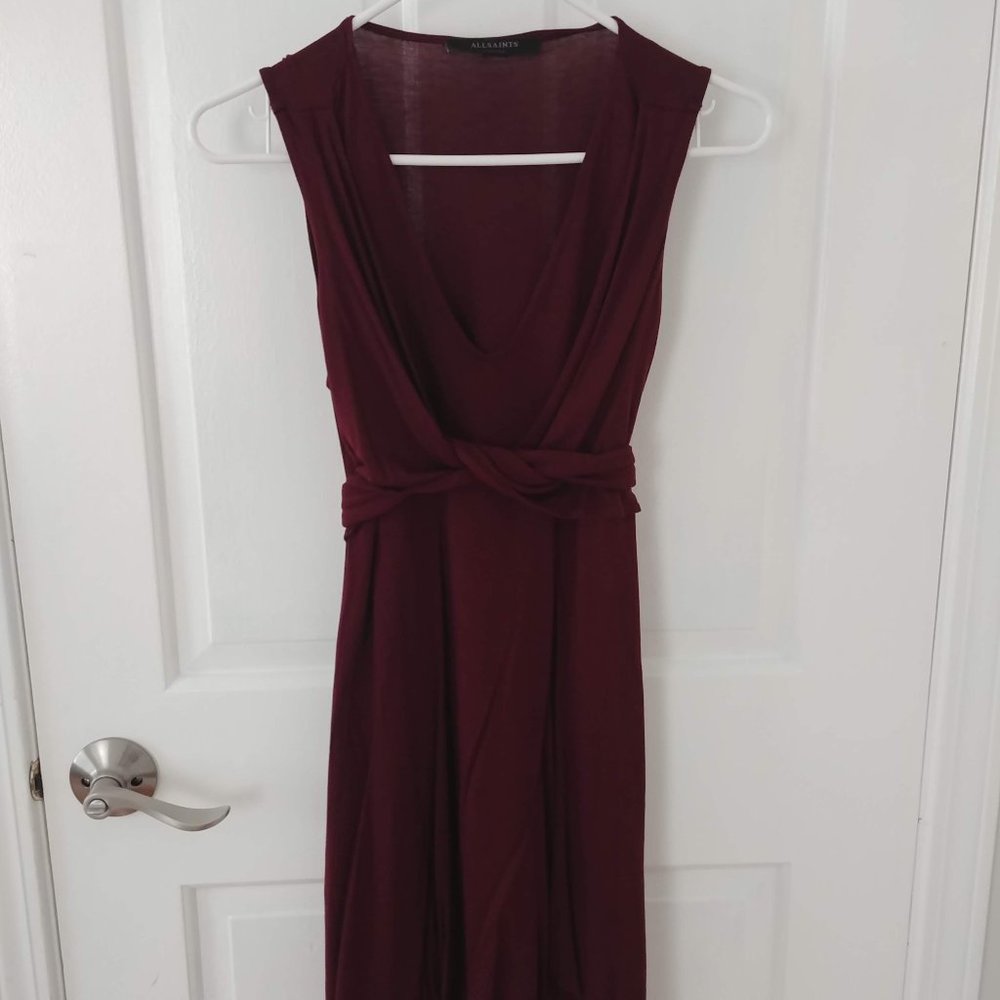 All Saints purple dress